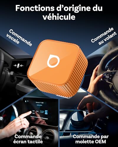 Dongle USB-C compact pour conversion du CarPlay Android Auto filaire en sans-fil Ottocast - 5