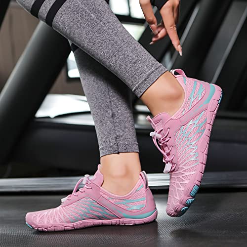 Image of Hiking Barefoot Shoes for Women Men Breathable & Non-Slip Athletic Barefoot Wide Toe Water Shoes Lightweight Perfect for Walking,Running,and Swimming