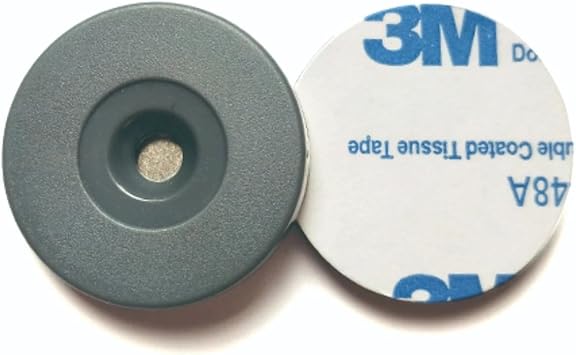 NFC Tag Ntag216 Anti Metal Adhesive Back 30mm Dia -10PCS Gray