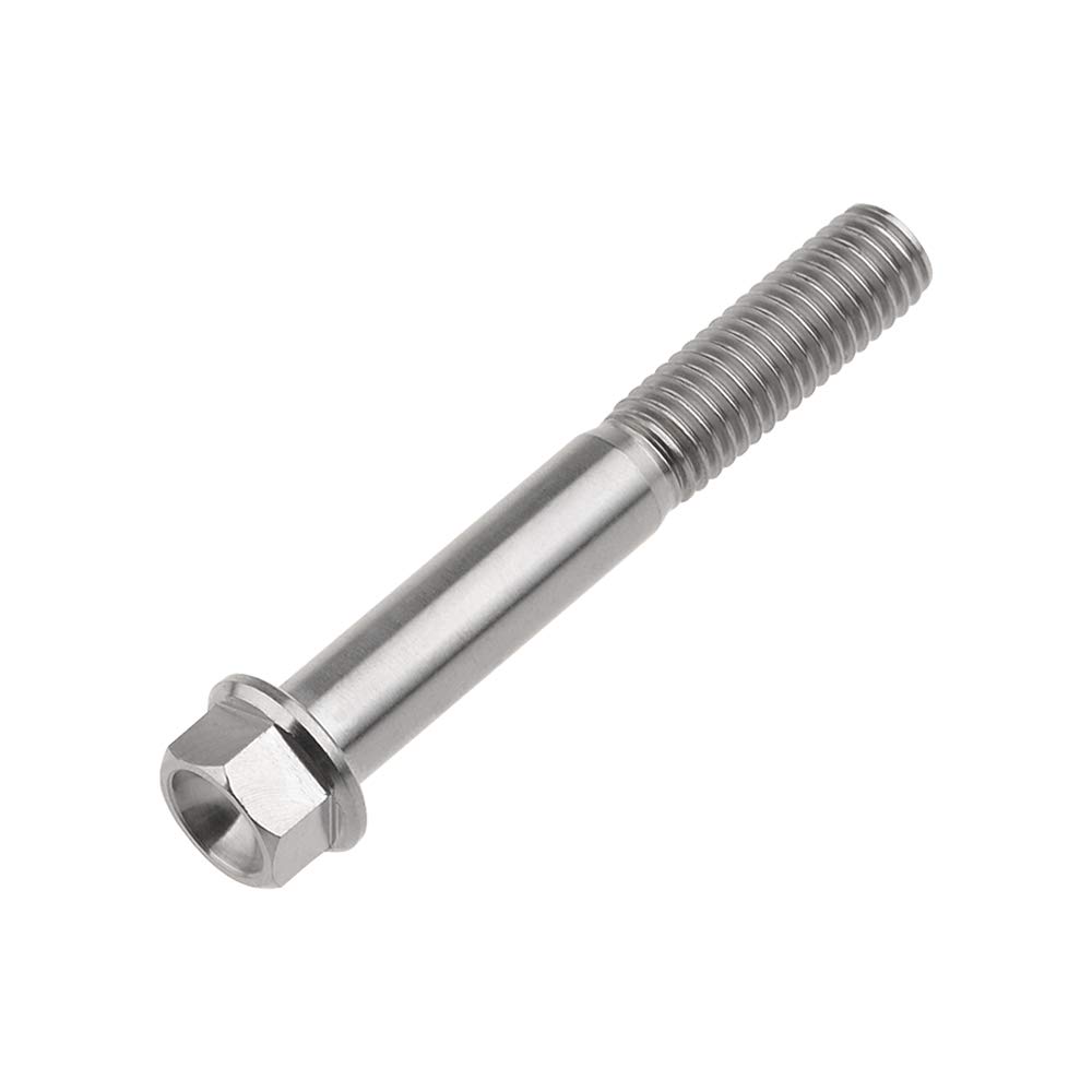 Titanium Hex Small Flange Head Bolt M8 15 20 25 30 35 40 45 50 55 60 65mm x1.25mm for Motorcycle Car Modification Pack of 4 (M8x55mm, Normal Titanium)