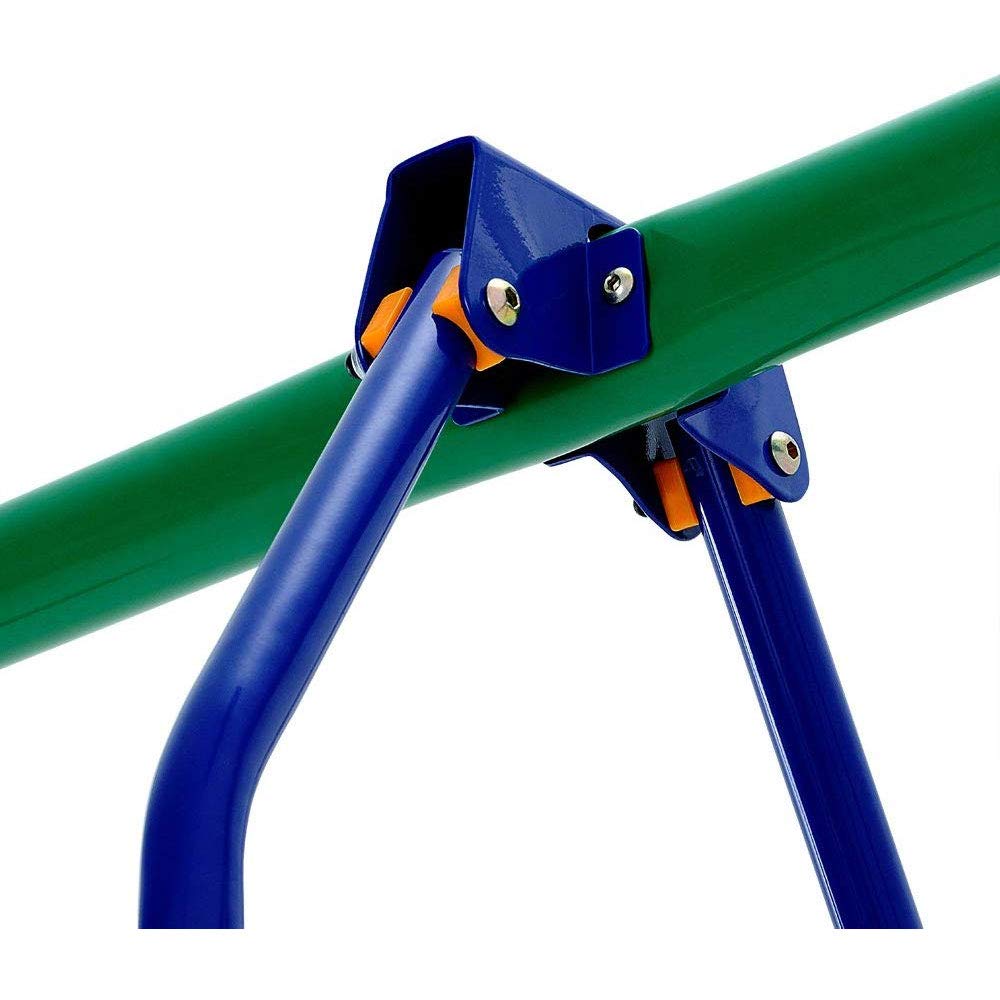 BAKAJI Altalena da Giardino per Bambini 4 Posti con Cavalluccio Dondolo Bimbi per Uso Esterno, Struttura Robusta in Acciaio