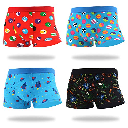 MAKABO Pack de 4 Calzoncillos Bóxers de Algodón Cover