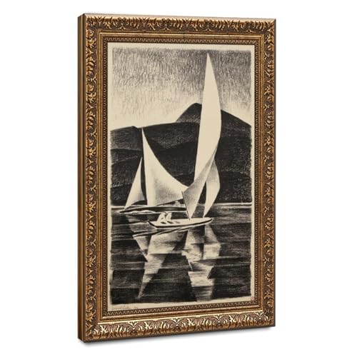 WCYB Grand Lake Yacht Races toile haute définition Ronnebeck art mural de prestige