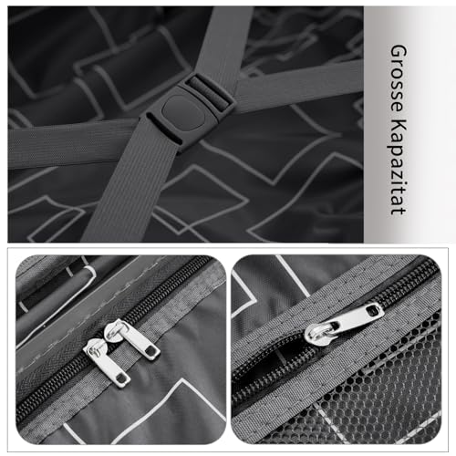 Kofferset, 3-delig, harde schaal, licht, ABS, uitbreidbaar, reiskoffer, trolley, handbagage, sets met TSA-slot en 4 wielen, koffer, trolley, rolkoffer, bagageset, waterdicht, telescopische handgreep, - Image 8