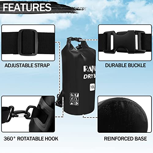 Rajvia Borsa Impermeabile, Dry Bag 5L 10L 15L 20L