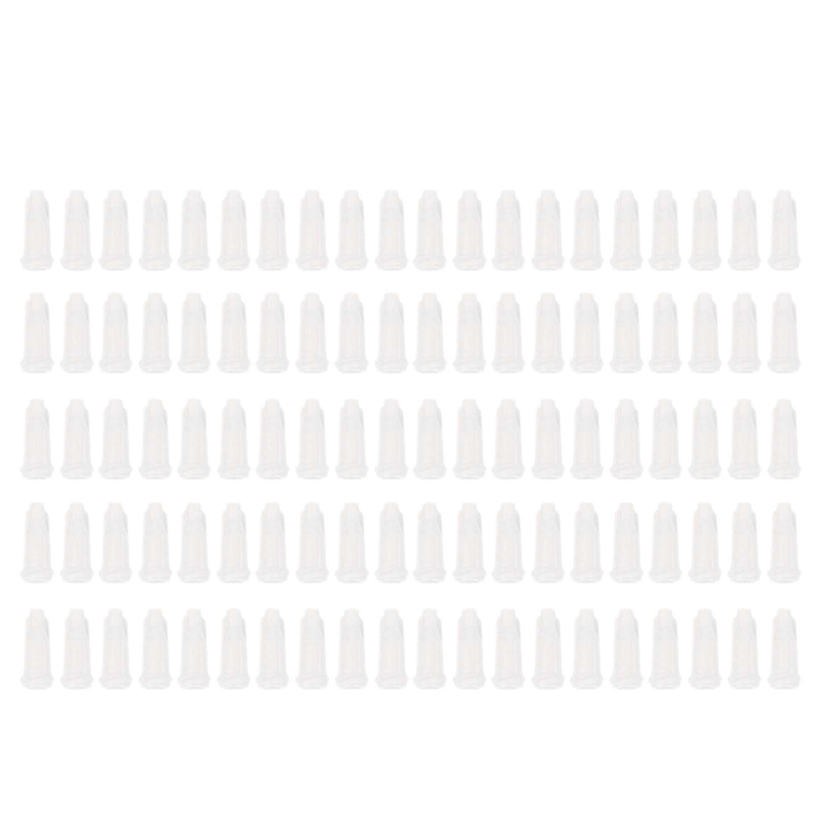 Tsophreniq White 100Pieces Sturdy Dispensing Plugs With Leak Proof Design For Bulk Adhesive Applications In Professional Workshops And Craft Projects Threaded Dispensing Plugs