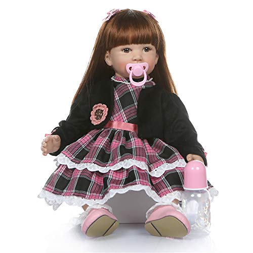 Binxing Toys 24 inch Real Life Like Reborn Toddler Girl Doll with Clothes