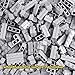 WSRYLTCH Classic Wall Bricks Bulk Accessories: 340 PCS Masonry Profile Building Block Parts and Pieces Sets(Light Gray)
