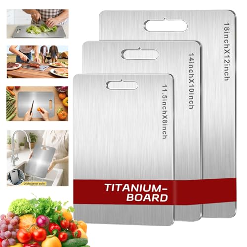 Juego de 3 Tablas de Cortar Titanio Rectangulares miniatura 1
