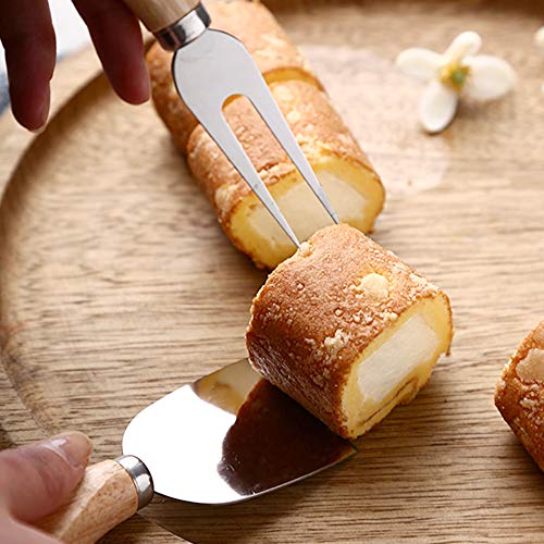 Billioteam 12 Pcs Charcuterie Knife Set Cheese Knives Set,6 Pcs Stainless Steel Cheese Slicer Cutter Knives With Bamboo Handle,6 Pcs Stainless Steel Forks And Spoons For Home Kitchen Serving #TOP5