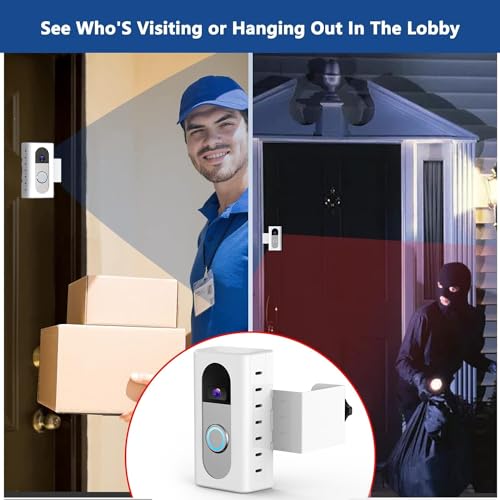 Image of KIMILAR Anti-Theft Video Doorbell Mount Compatible with Ring /Blink Video Doorbell (Not for Blink 2025 ver.), Adjustable Mounting Bracket Accessories for Houses, Apartments, Not for Security Door