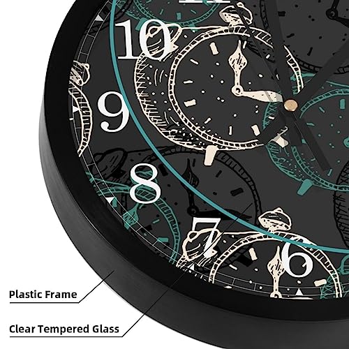 Horloge murale à quartz silencieuse et ronde pour maison école et cuisine - 4