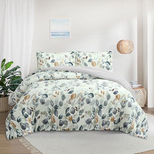 NOVOTEXTIL Edredón Invierno Sherpa Cama 135 (230x260) Extra Grueso 540gr/m2 Efecto Borreguito - Edredón Suave, Cálido y Transpirable con 2 Fundas Almohada (50x70) (Turku)