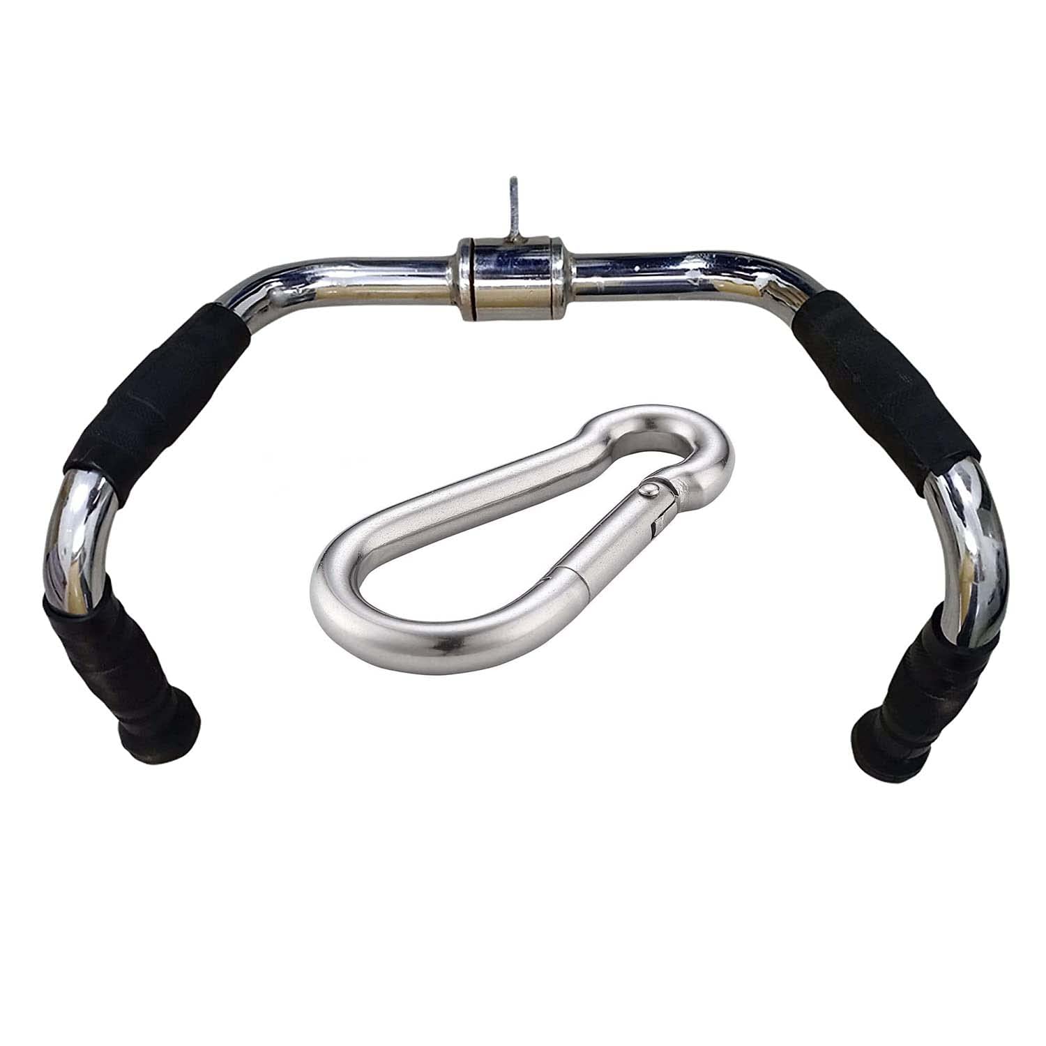 GYMINGWORLD Gyming World� Multi Grip Handle for Gym, Rowing Handle Chromed ( 1 Safety Lock Free )-image-31