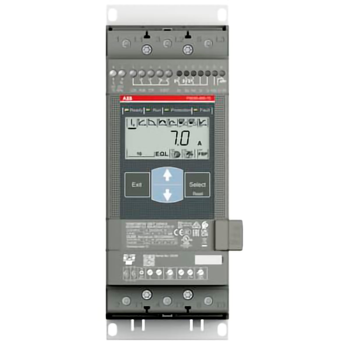 ABB, PSE85-600-70, Soft Starter, 80 Amps, 30 HP @ 230V/60 HP @ 460V, 100-250VAC Control Voltage, w/Built-in Bypass