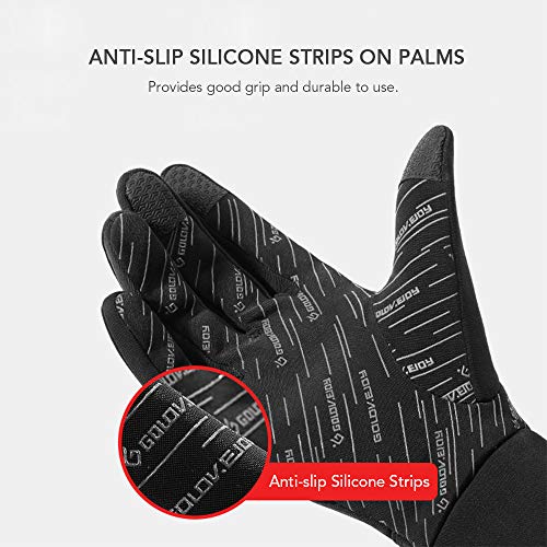 Lixada Luvas de esqui, luvas de inverno impermeáveis com tela sensível ao toque, luvas de neve à pro