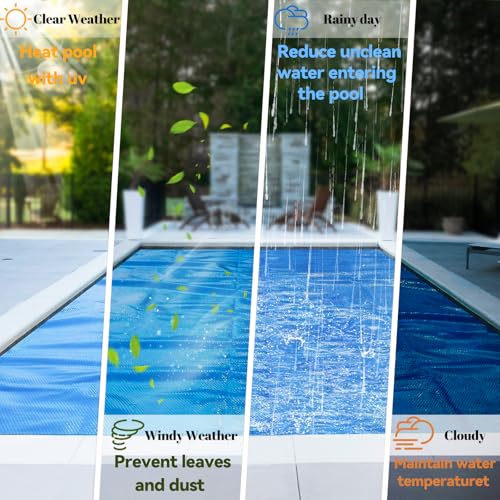 Aursk FUSKU-COVER Solar Pool Cover,12Mil 14X28 Foot Solar Pool Blanket thumb #5