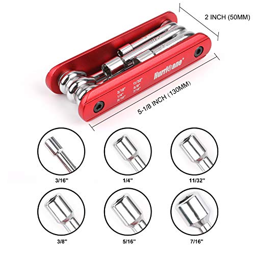 6 In 1 Hurricane Folding Nut Driver Set Aluminum Handle SAE