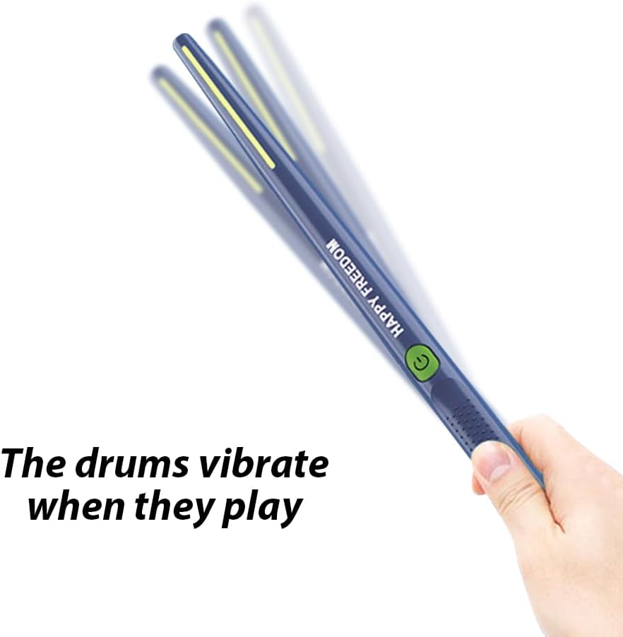 Electronic Air Drum Set, Portable Smart Drumsticks with Professional Sound, Navy Blue and Black, Built-in Lithium Battery, 13.1-Inch Sticks, DSP Sound Card