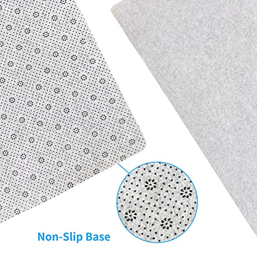 Image of DAWNTREES Felt Desk Pad,Large Keyboard Mat,Wool Desk Mat,Extra Large Felt Mouse Pad for Computers,Laptops, Offices and Homes. (Light Gray)