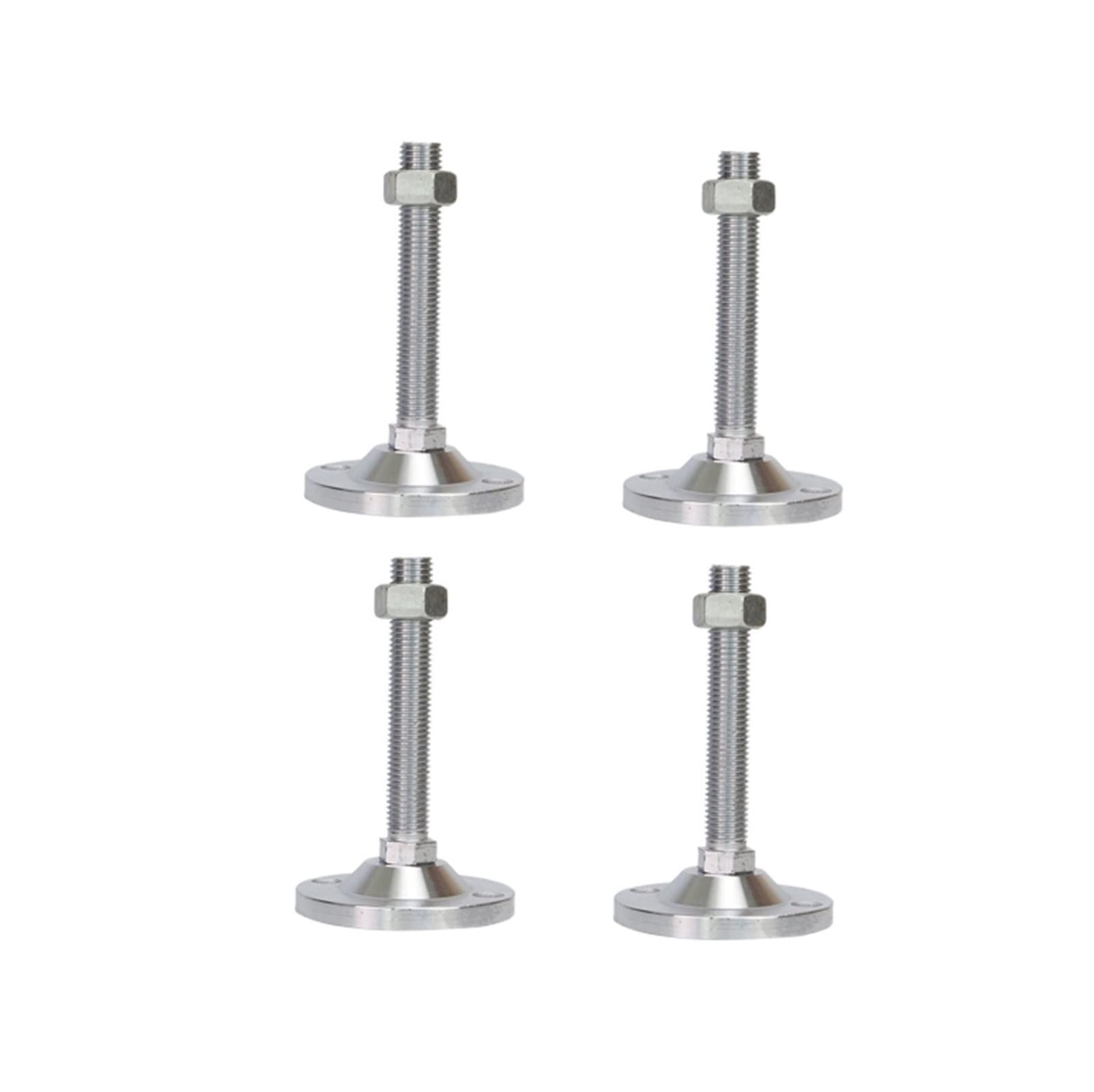 Piedini A Vite Di Livellamento, Livellatore A Pedale Regolabile Da 3,15" In Acciaio Al Carbonio For Impieghi Gravosi Nichelato For Macchinari For Mobili, 4 Pezzi (Size : D80*M20*L50mm)