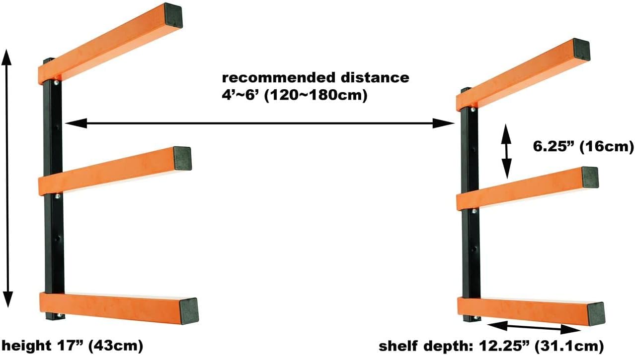 KASTFORCE KF1004 Lumber Storage Rack 3-Level System 110lbs per Level with Durable Sheet Metal Screws, Wood Rack, Workshop Rack : Tools & Home Improvement