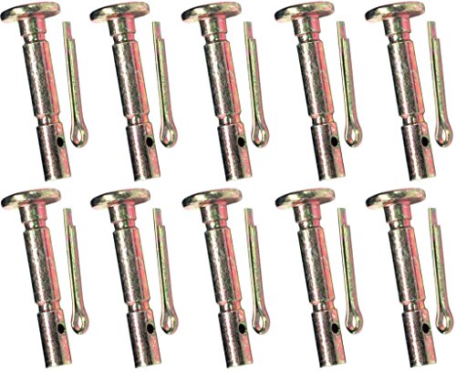 (Pack of 10) Shear/Cotter Pins Replacement for MTD, compatible with Cub Cadet & Troy-Bilt 738-04124A Snow Thrower Blower