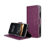 Melkco Apple iPhone 11 (6.1フィート) 用プレミアムレザーケース - ウォレットブッククリアタイプスタンド (パープルLC)