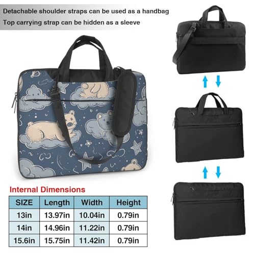 Maletín para laptop 13-15.6 pulg. negro unisex miniatura 3