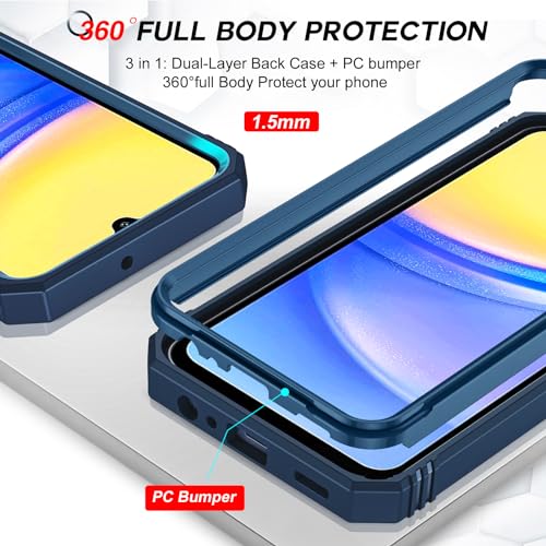 Leyi AUN JSTC GL SAM A15 5G BLUE Cell Phone Case Cover Samsung Galaxy A15 5G And Screen Protector, Smartphone Case Galaxy A15 5G Cell Phone Accessories thumb #5