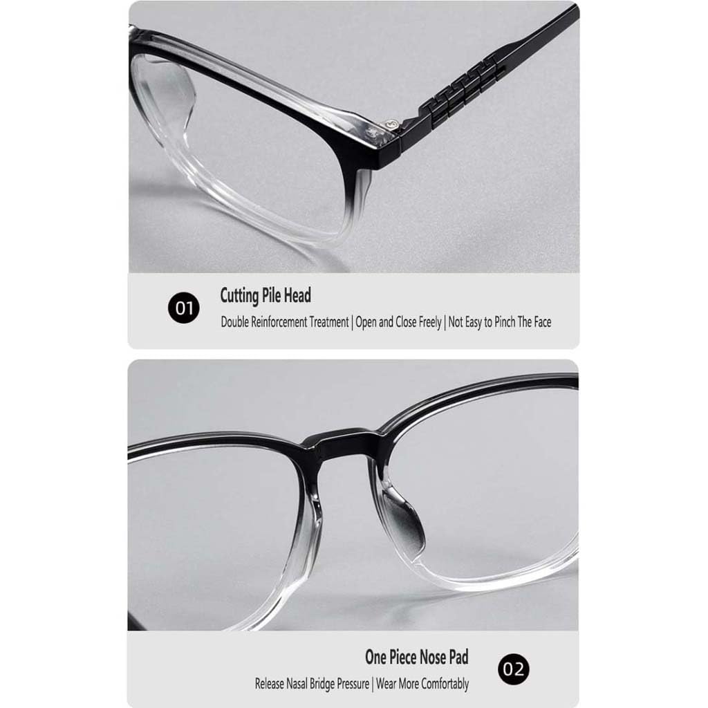 WZX Gafas de Lectura para computadora con luz Anti-Azul para Hombres, luz Anti-Azul, antirreflejo, Anti-cansancio Ocular, Anti-UV, Mejor sueño, Adecuado para Pantalla/TV/Tableta/teléfono Inteligente