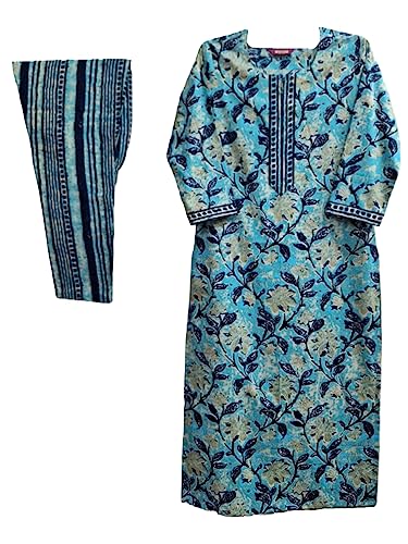 Kurta en coton mélangé imprimé doux ensemble deux pièces confortable