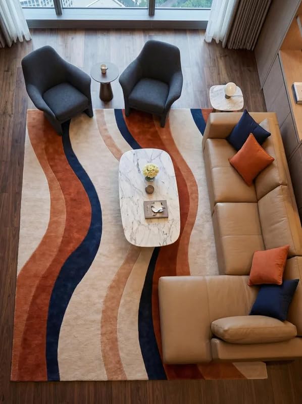 Image of zia carpets Hand Tufted Woollen Modern Collection Bedroom & Living Room Carpet Size 4 x 6 feet