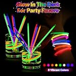 SpringFlower 100 PCS Glow Sticks Bulk Party Favors, 8" Glow in the Dark Party Supplies, Light Sticks for Party Favors Glow Necklaces and Bracelets for Kids or Adults - Image 5