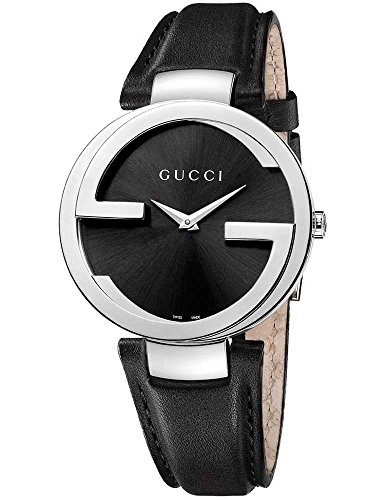 Gucci Reloj de mujer entrelazado-G YA133301, negro
