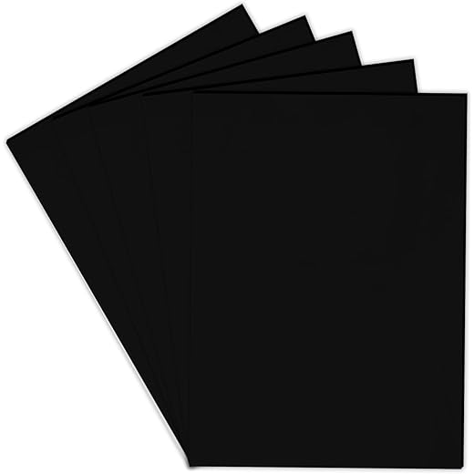 Lakeer Black Color A4 Eva Foam Sheets-5mm Thick, Pack of 5 Sheets | for Scrapbooking, Art & Craft Projects, Decorations, Etc (Black Color)