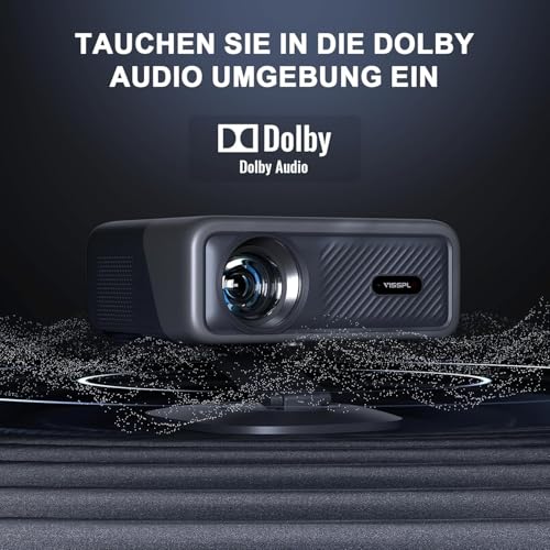 Image of [Officially-Licensed APP & 3000ANSI] 4K Projector with WiFi and Bluetooth,3D Dolby Audio and Auto Focus Smart Slide Projector,Outdoor Movie Home Theater Proyector with Omni-Adjustable (silver grey)