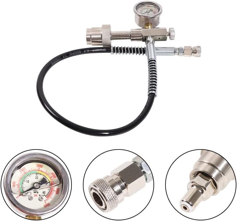 Acecare GREOENEL Amor CGA347 Female Thread Pcp Paintball Filling Station Kit PCP Scuba Filling Station Charging Adapter with Release Valve 24 Inch High Pressure Hose for 0-6000Psi Inflation Valve Kit