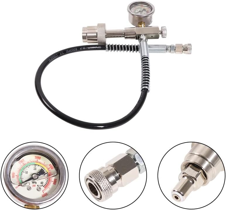 Acecare GREOENEL Amor CGA347 Female Thread Pcp Paintball Filling Station Kit PCP Scuba Filling Station Charging Adapter with Release Valve 24 Inch High Pressure Hose for 0-6000Psi Inflation Valve Kit