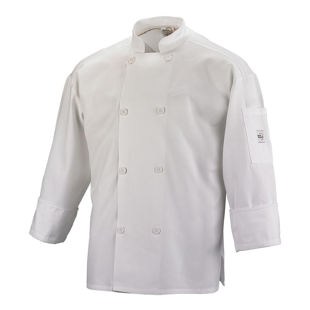 Mercer Culinary Millennia Air Unisex Kochjacke mit Netzrücken, Schwarz