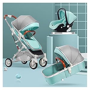 sportieve kinderwagen voor kinderen Lichtgewicht kinderwagen Stroller 3 in 1, opvouwbare luxe kinderwagen wandelwagen…