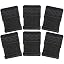 6 Pieces Black, 4 Hook