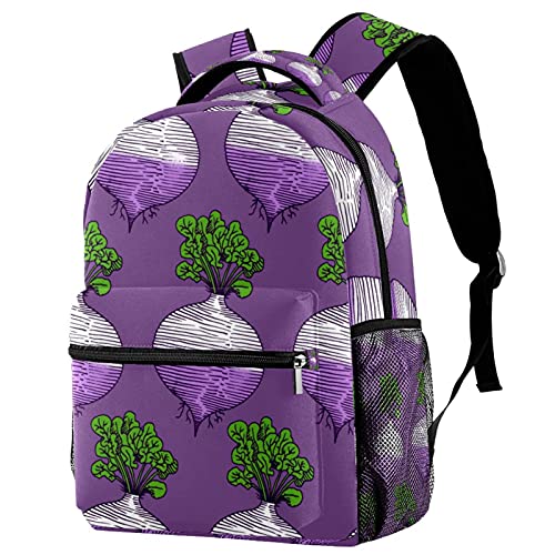 Sac à dos de voyage avec porte-bouteille violet style rétro grand confort