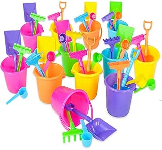 Mini Beach Bucket and Shovel Set - (Pack of 12) 3-1/4" Mini Bucket