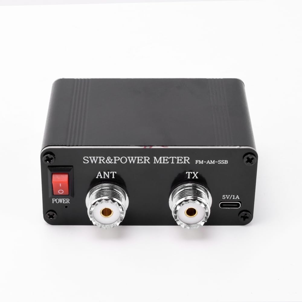 Compteur SWR 120W, Compteur de Puissance à Ondes Stationnaires, Compteur de Puissance Numérique avec écran OLED pour les Amateurs de Radioamateur