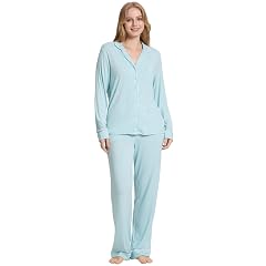 TOSMO Women Pajama Sets Viscose from Bamboo Long Sleeve Sleepwear Super-Soft Comfy Button Down Lounge Sleep Cooling Pjs
