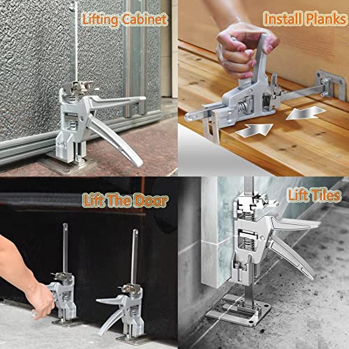 Bras de levage à main et régulateur de hauteur pour pose de porte