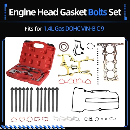 Image of 1.4 Cylinder Head Gasket Kit 1.4L Engine Timing Tool Kit w /Head Bolts for Chevrolet Cruze 1.4L Turbo 2011-2015 (VIN B /C /9) - Replaces HS26540PT-1 ES7247 HBK343 HS54898