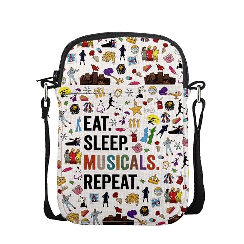 POFULL Musical Acting Gift Musical Theatre Lover Gift Musicals Crossbody Bag