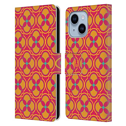 Étui en cuir iPhone 14 Plus motifs marocains et finitions soignées Head Case Designs
